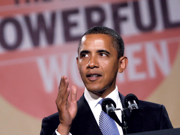 Barack Obama at the Fortune magazine Most Powerful Women Summit in 2010