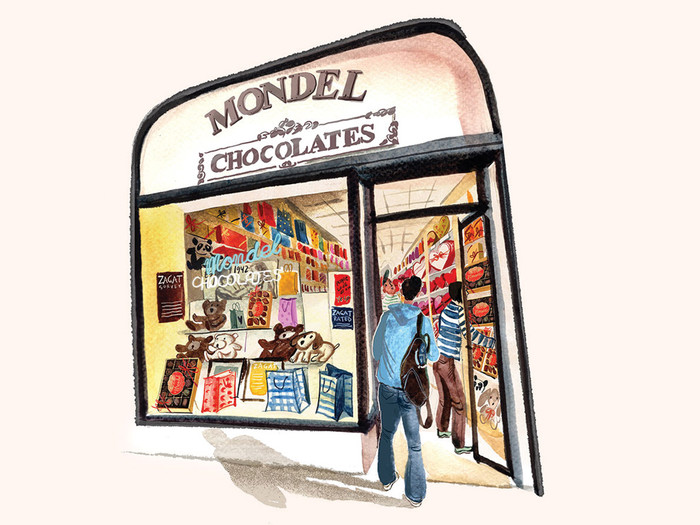 Illustration of Mondel Chocolates