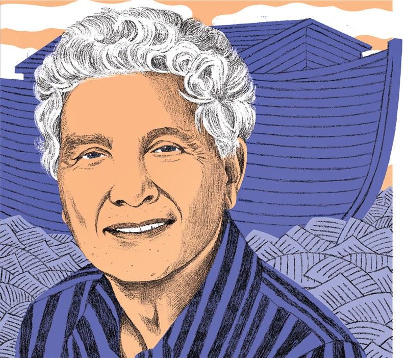 Illustration of Robert Alter by Claire Merchlinsky