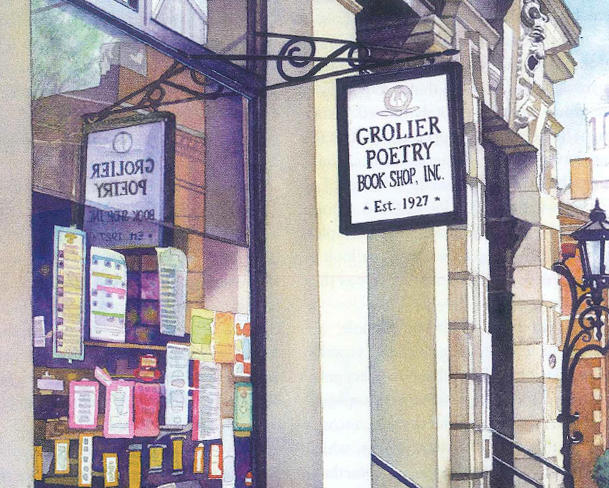 Painting of the Grolier Poetry Book Shop