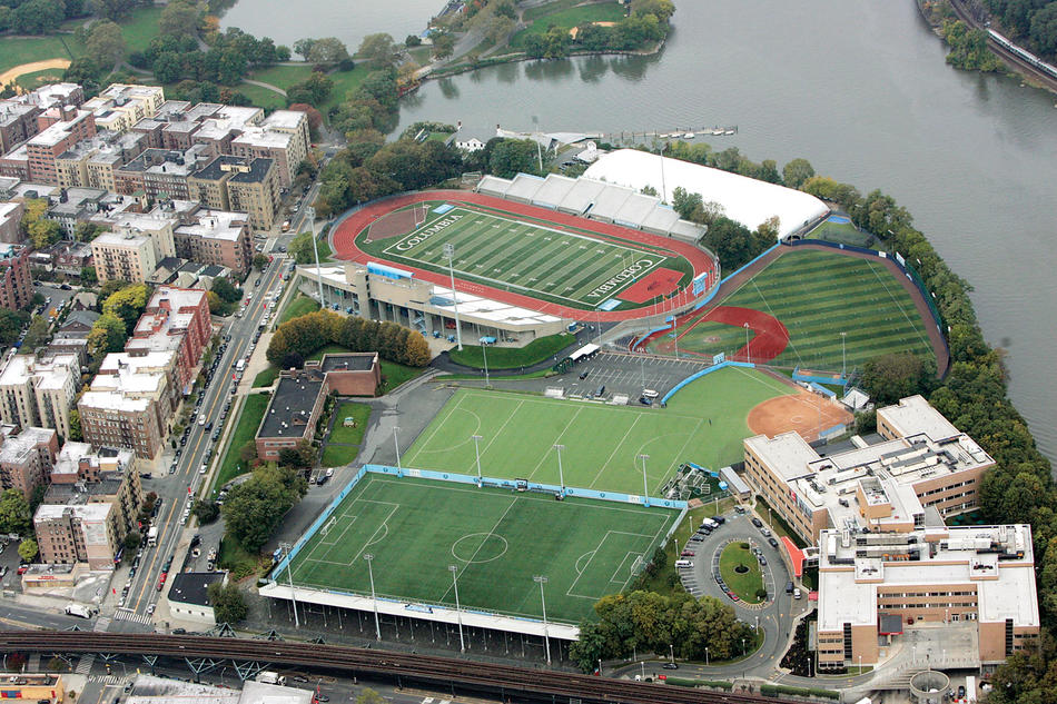 Overhead shot of Columbia's Baker Athletics Complex