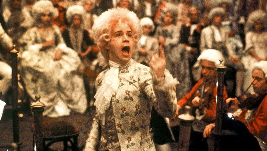 Tom Hulce in still from Amadeus