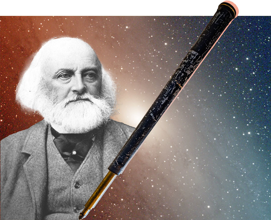 Lewis Morris Rutherfurd and telescope