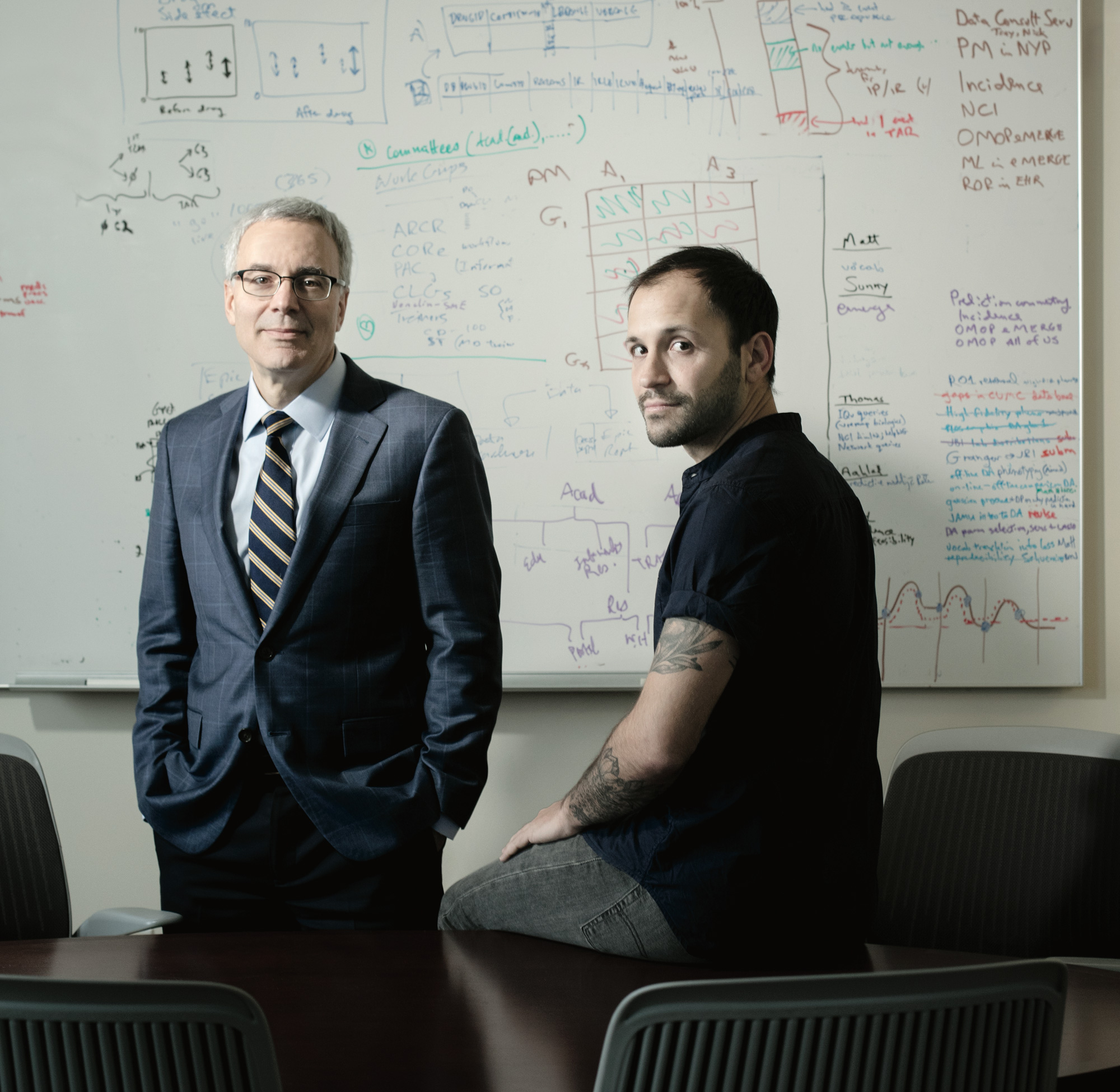 George Hripcsak (left) and Nicholas Tatonetti (right). Photo by Jörg Meyer