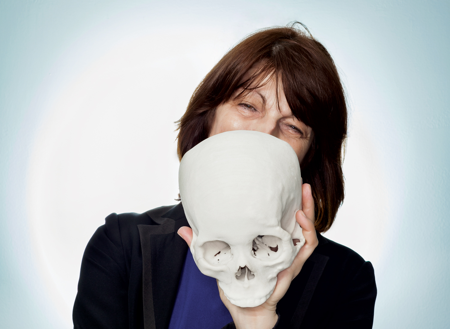 Gordana Vunjak-Novakovic holding a skull