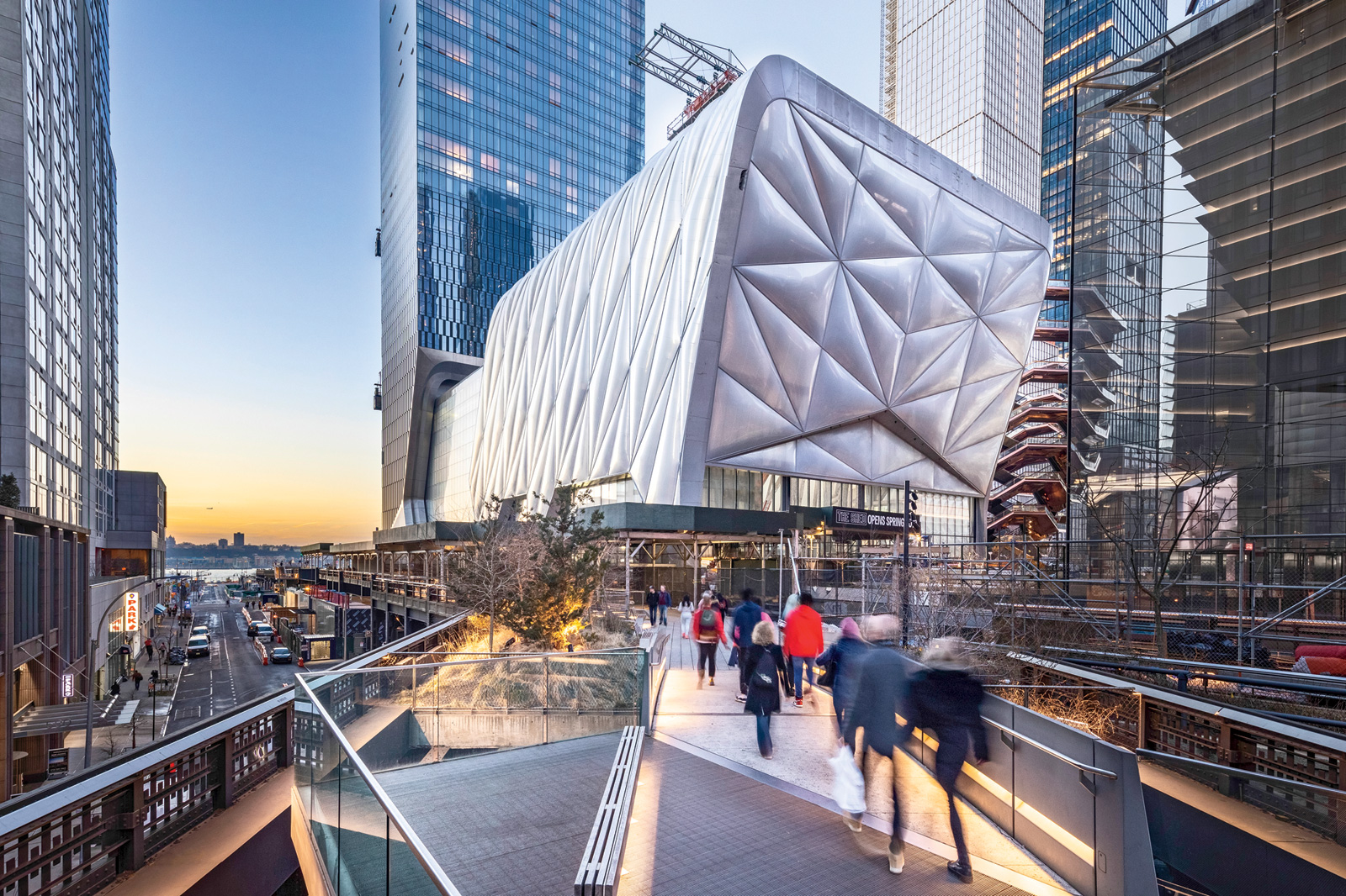 Exterior of The Shed in Hudson Yards, seen from the High Line