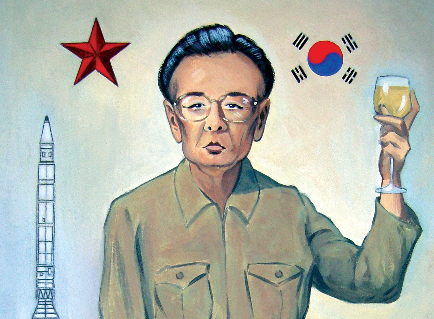 Illustration of Kim Jong Ill by David Brinley