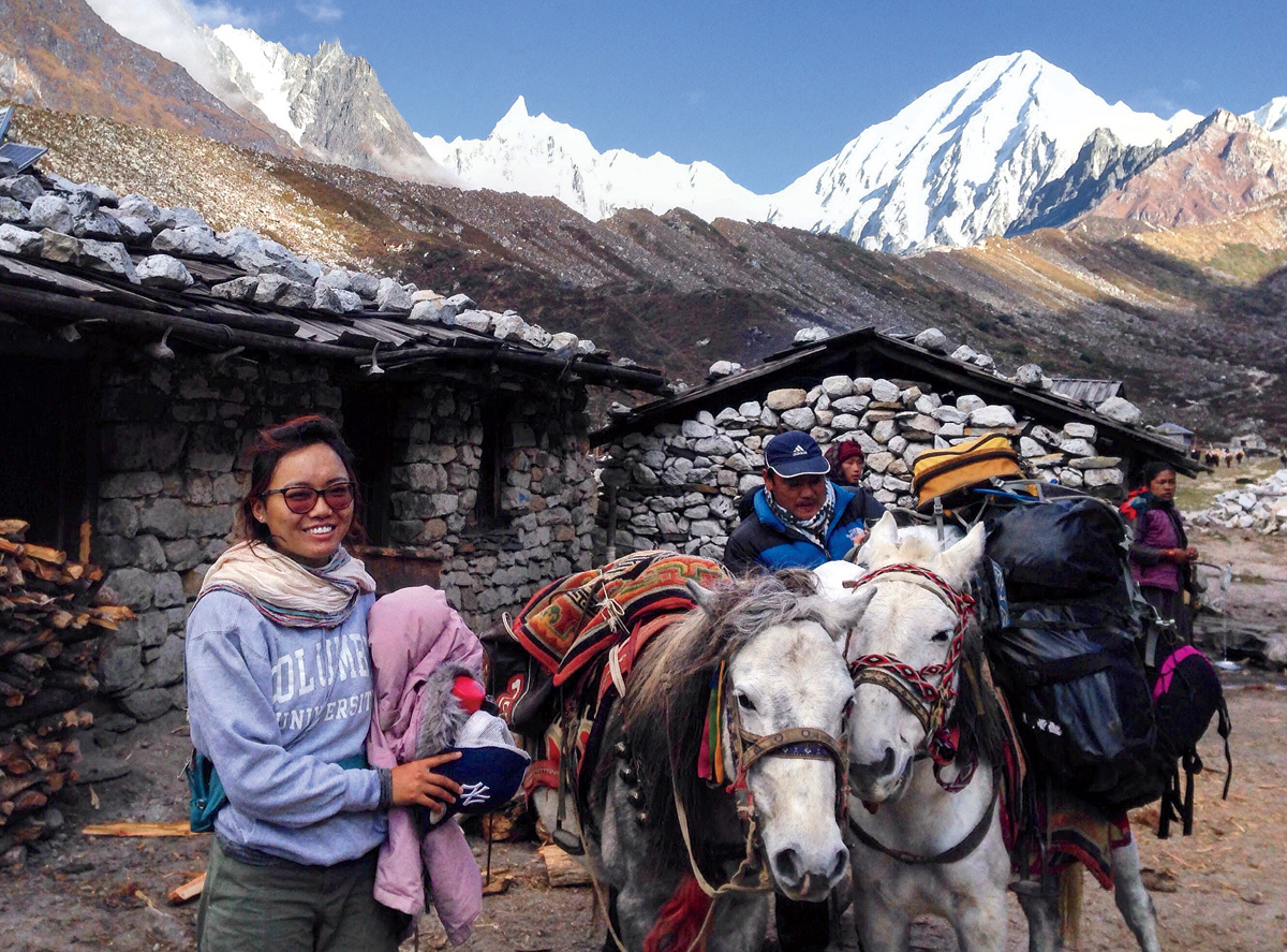 Tsechu Dolma, founder of the Mountain Resiliency Project, in the Nepali Himalayas