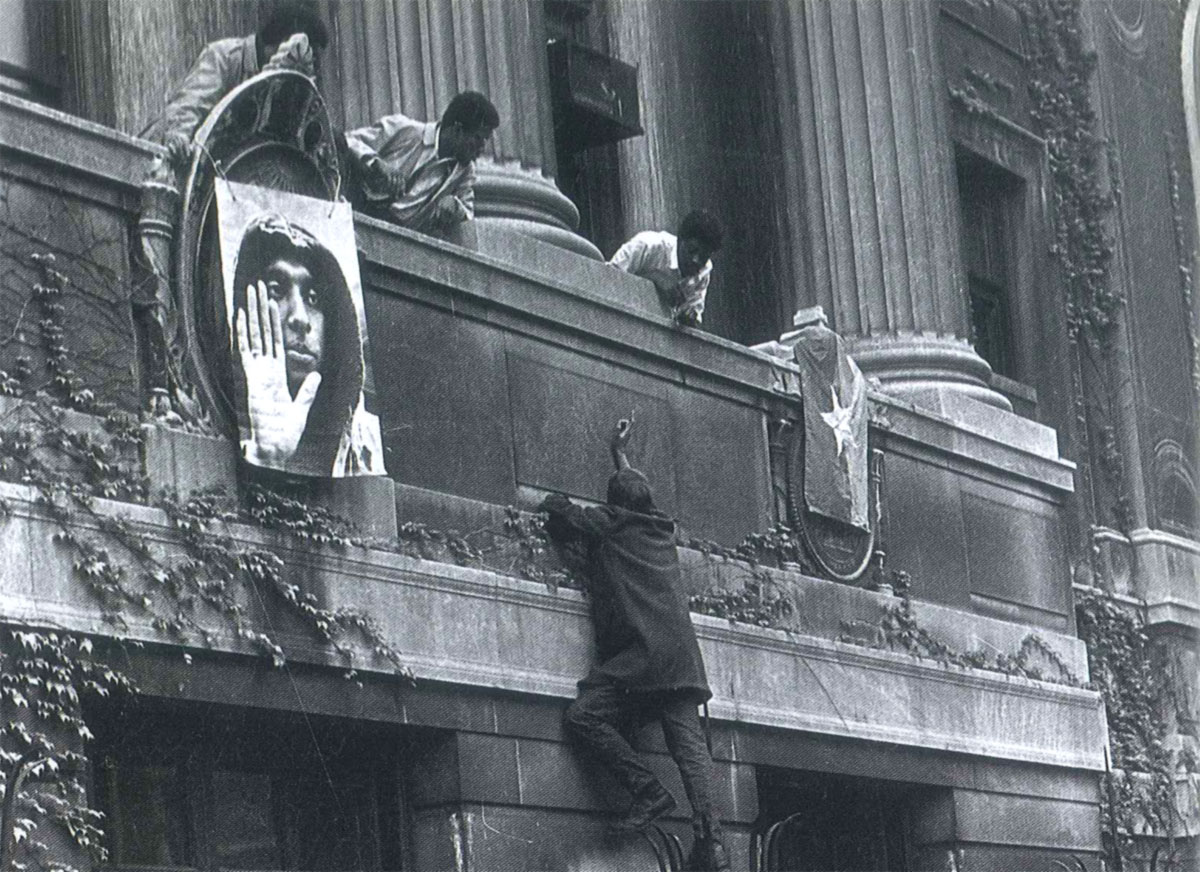 Photo from Columbia campus 1968 protest