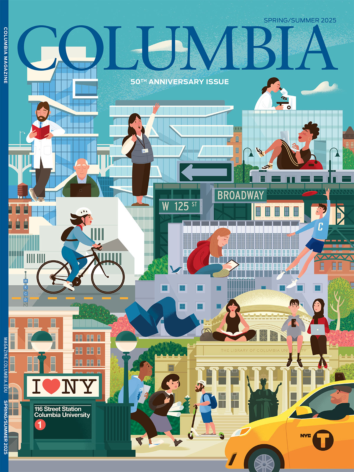 Spring/Summer 2025 cover of Columbia Magazine, illustrated by Paul Rogers