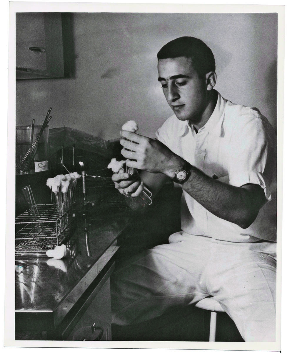 Vagelos worked as a summer intern in the Merck labs in 1951, after his first year in med school