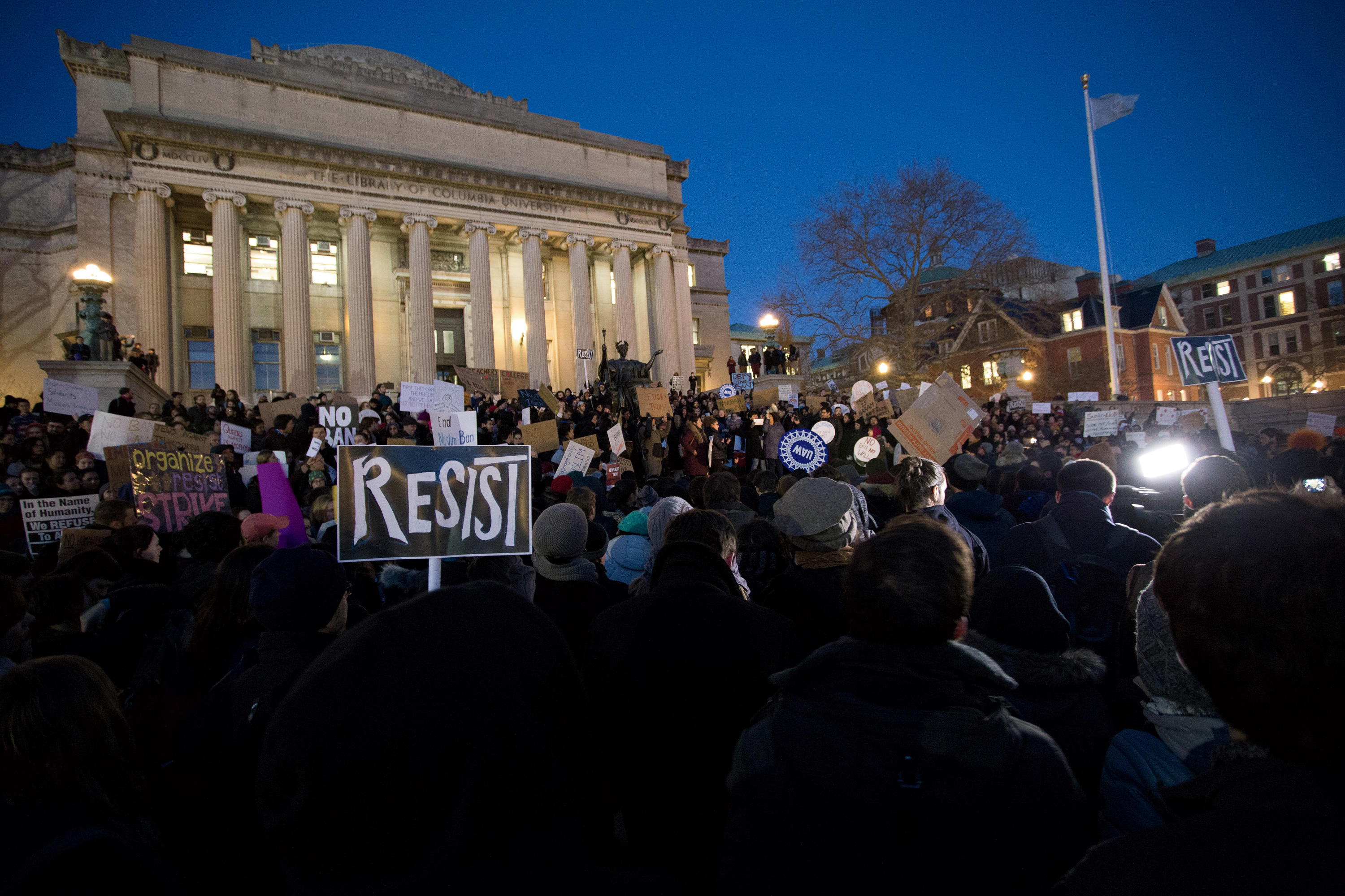 Protest on Columbia campus