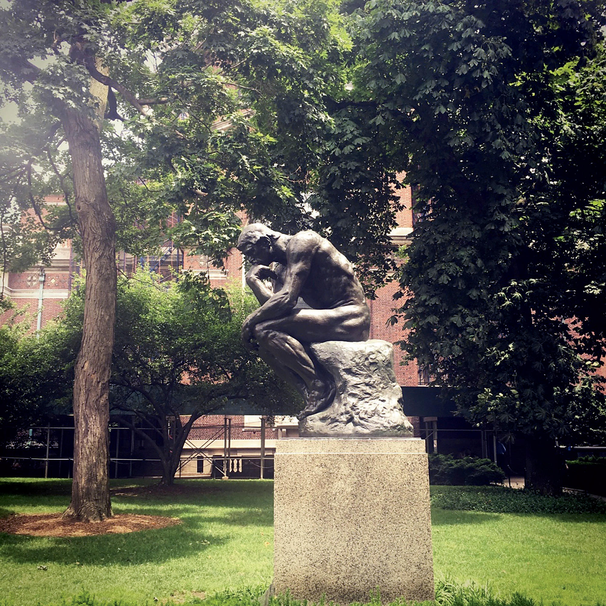 "The Thinker" statue at Columbia