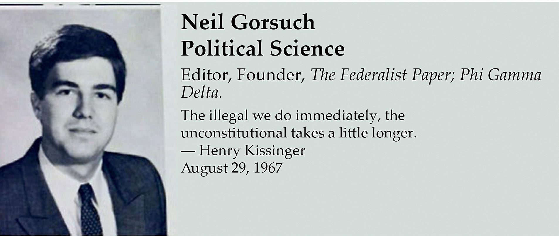 The Education of Neil Gorsuch Columbia Magazine