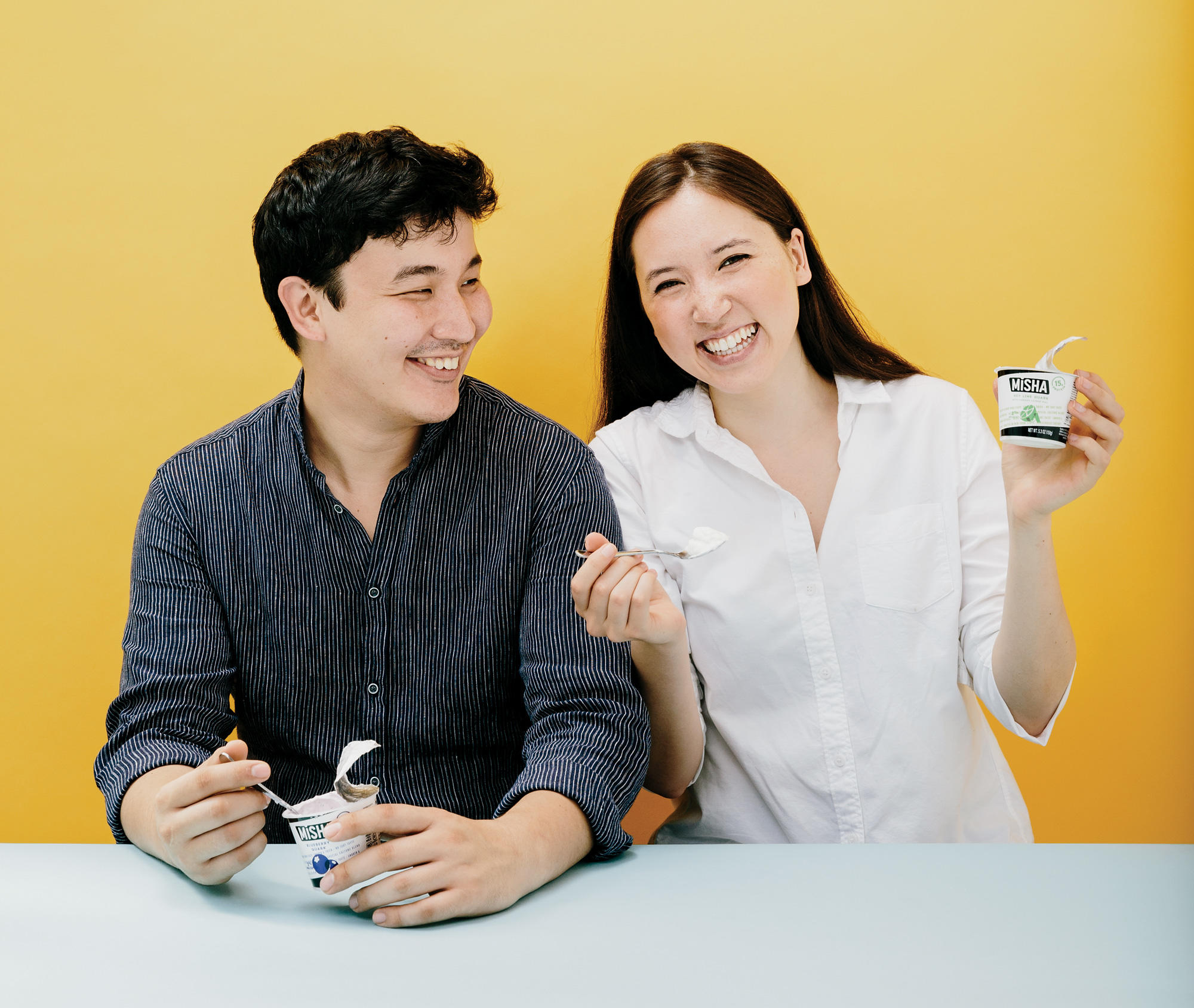 Misha Dairy founders Daniyar Chukin and Kamilya Abilova