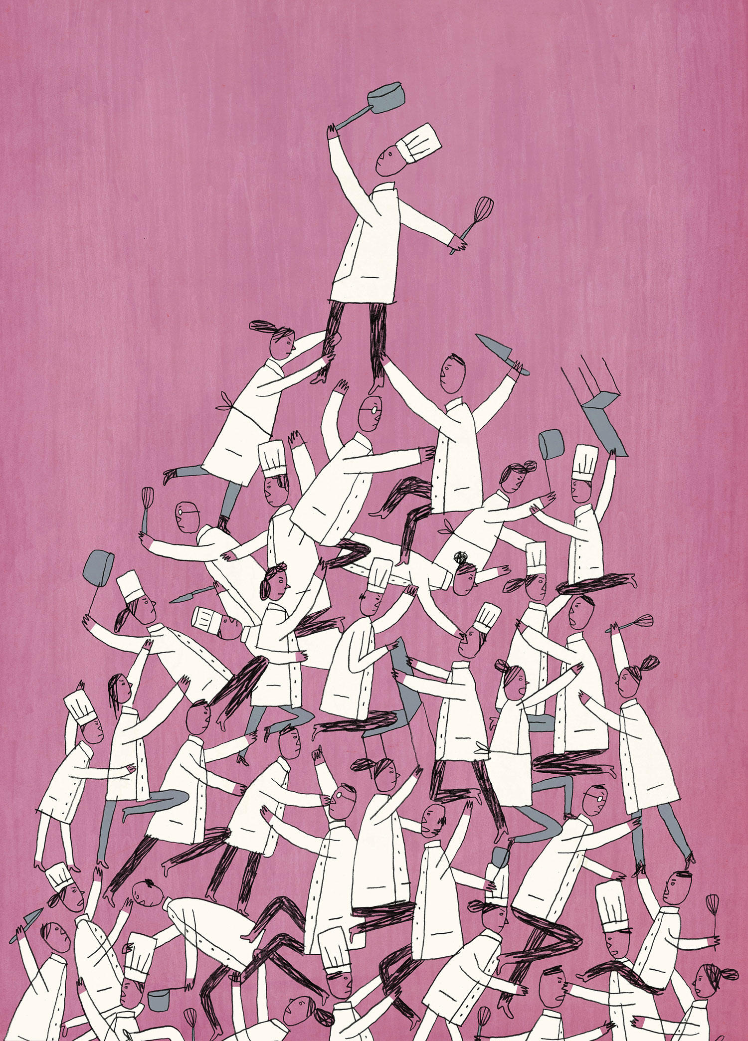 Illustration of chefs