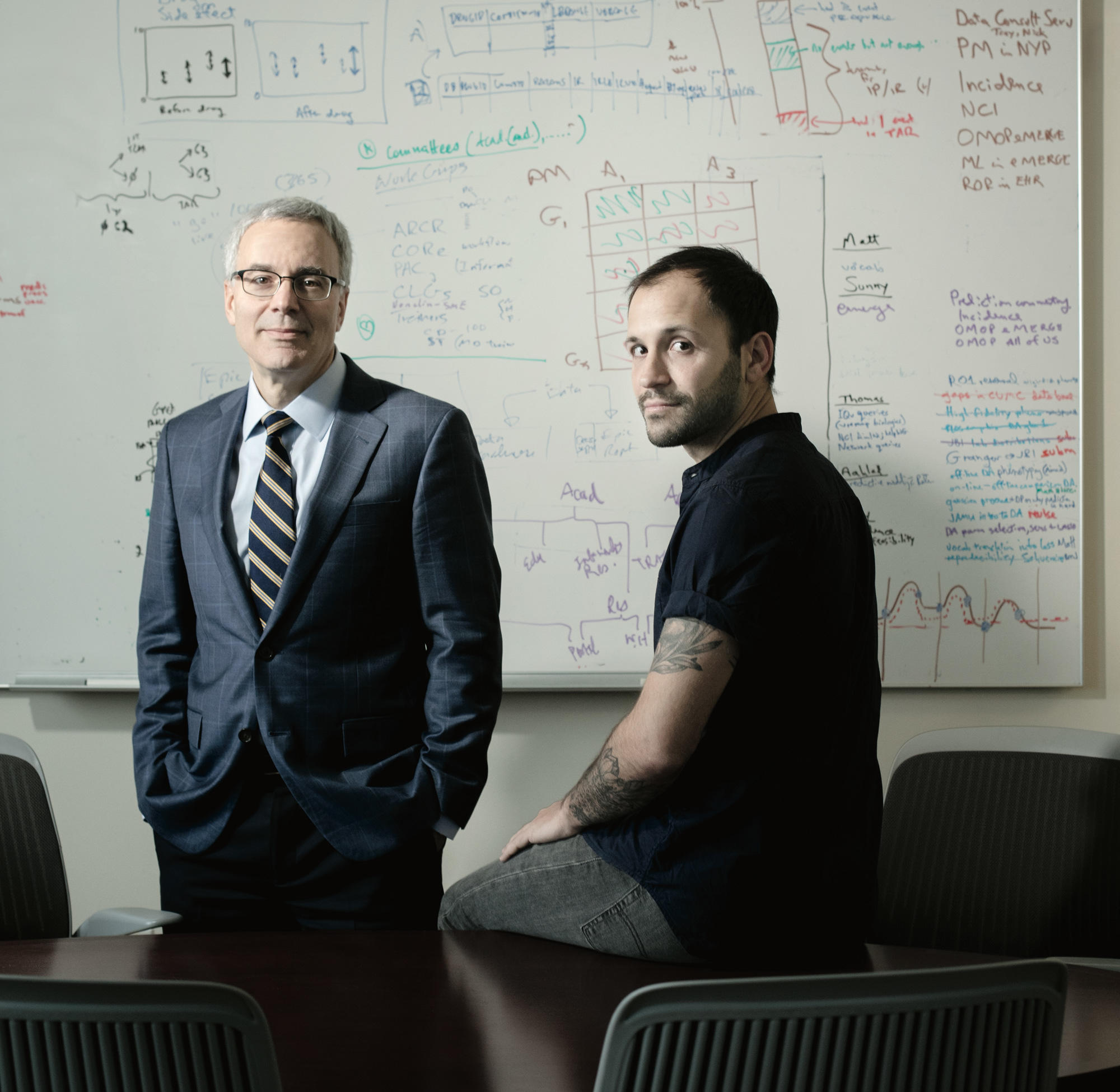 George Hripcsak (left) and Nicholas Tatonetti (right). Photo by Jörg Meyer