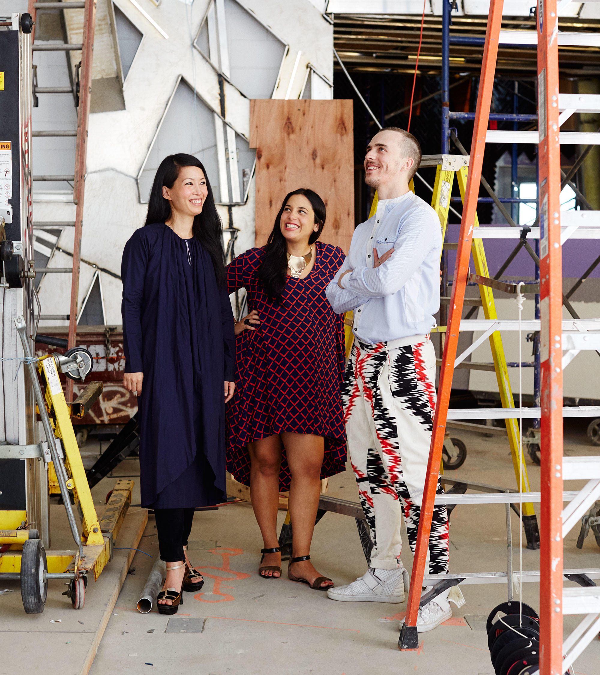 Architects Stella Lee, Laura Trevino, and Peter Zuspan. Photo by Winnie Au.
