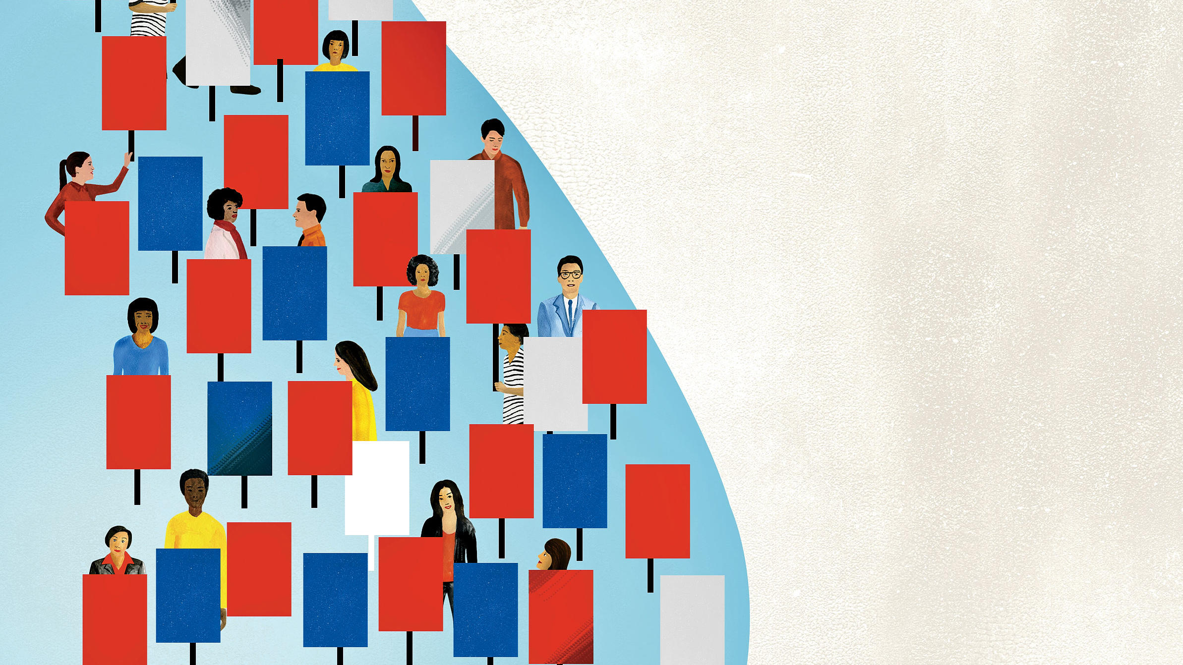 Voting booth illustration