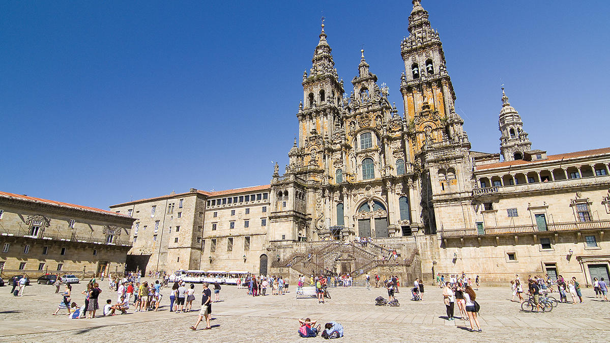 The Cathedral of Santiago de Compostela, home of the shrine of St. James