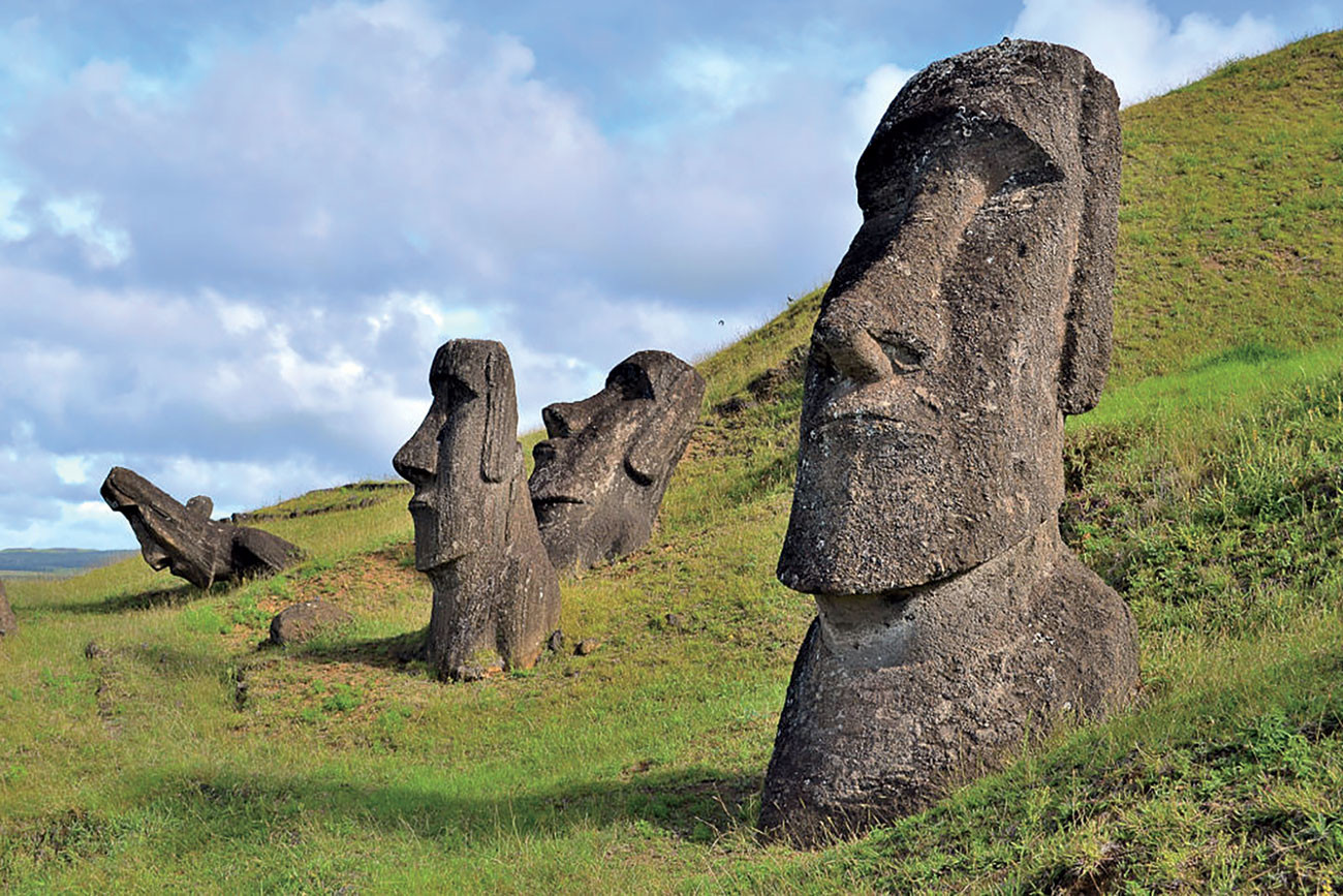 Sculptures on Easter Island