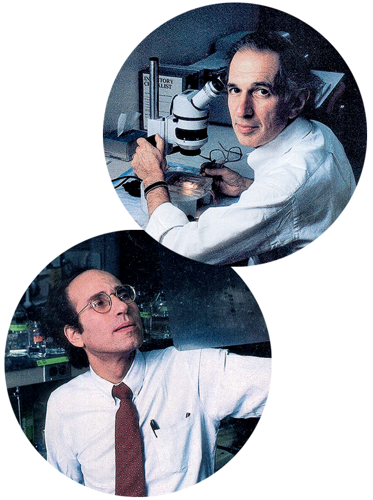 Richard Axel and Eric Kandel in the 1980s