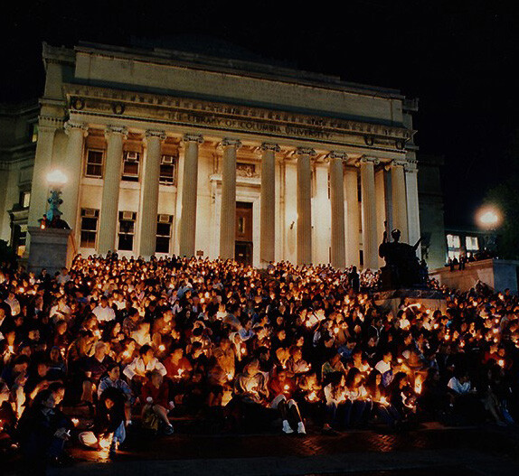 Columbia campus on the one-year anniversary of 9/11
