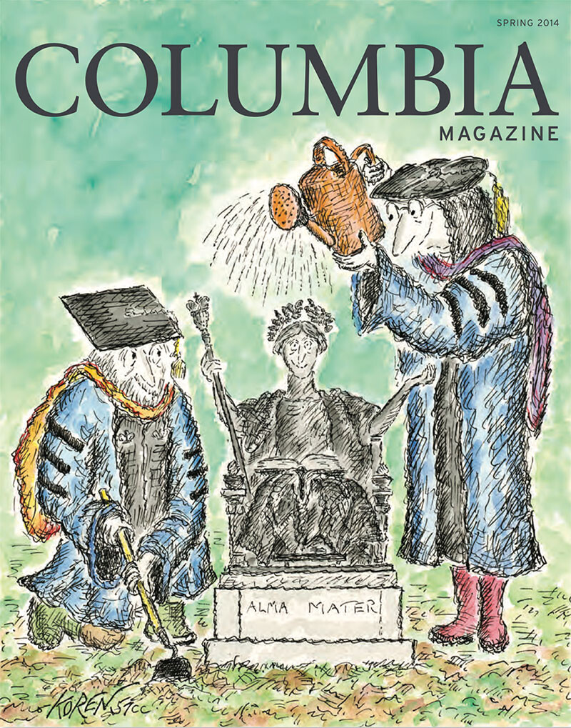 Columbia Magazine cover art by Ed Koren