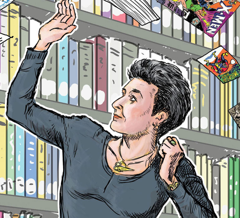 Illustration of Karen Green Nick Sousanis