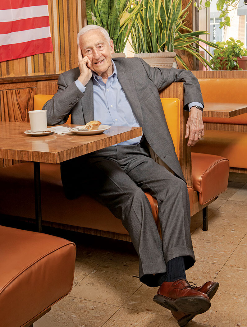 P. Roy Vagelos in a diner