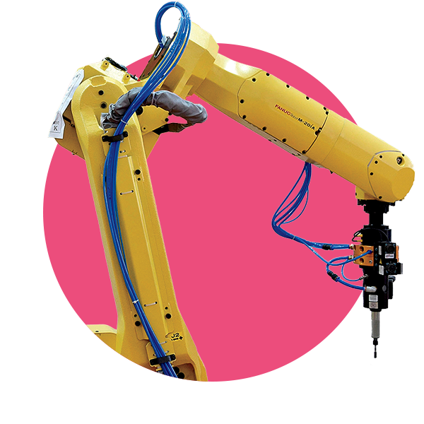 An industrial robotic arm