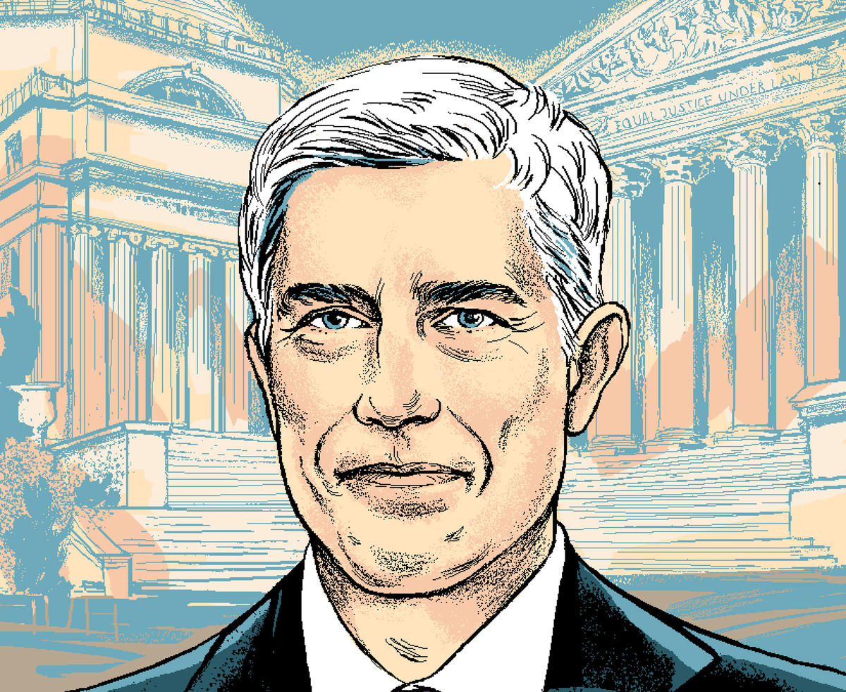 Illustration of Neil Gorsuch