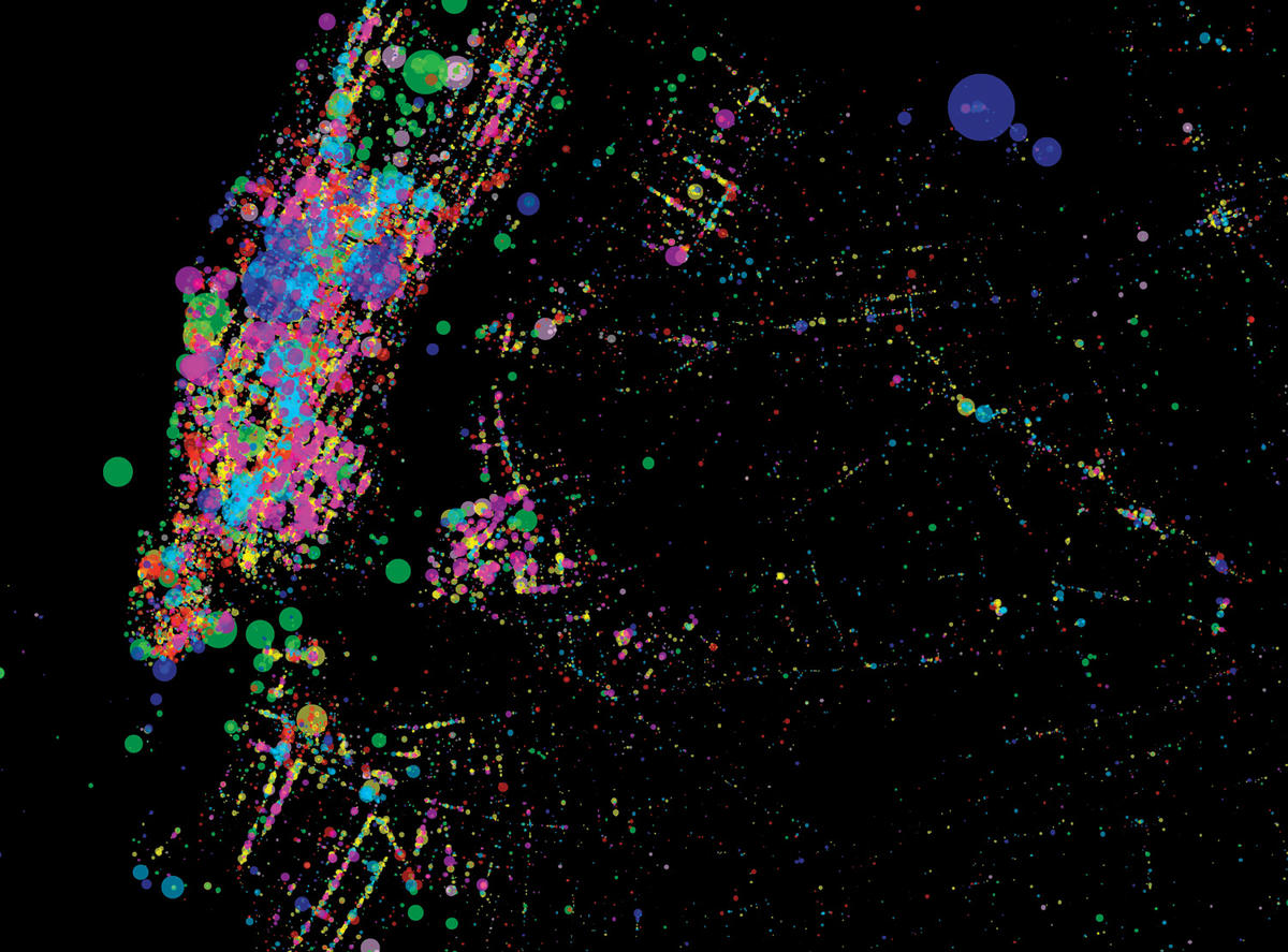 Data visualization of social media user activity in New York City