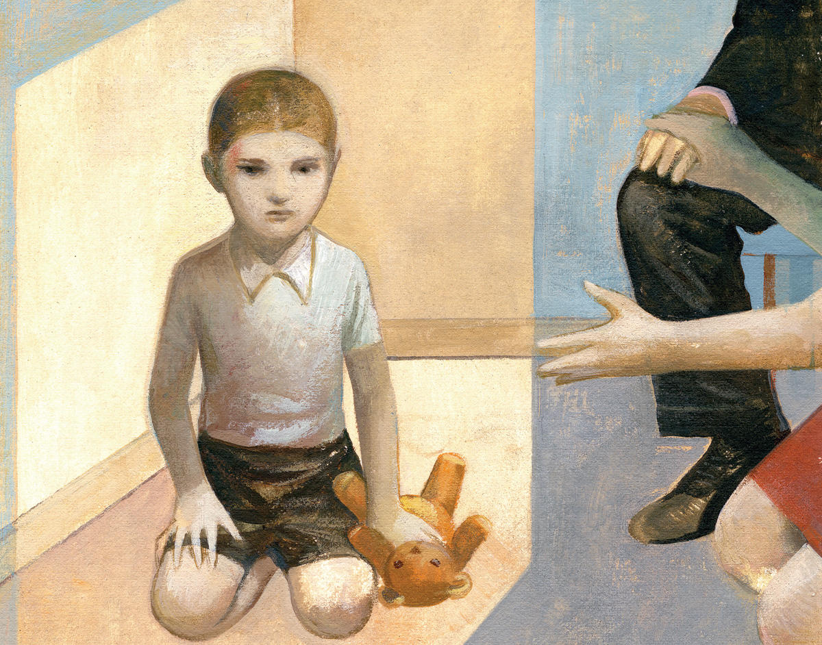 Illustration of child with teddybear