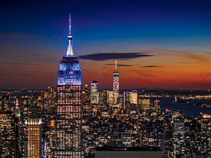 Photo of Empire State Building and NYC skyline