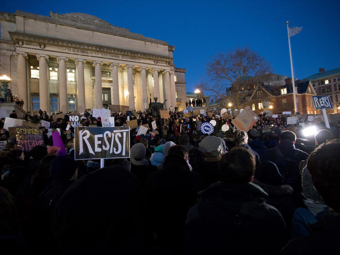 Protest on Columbia campus