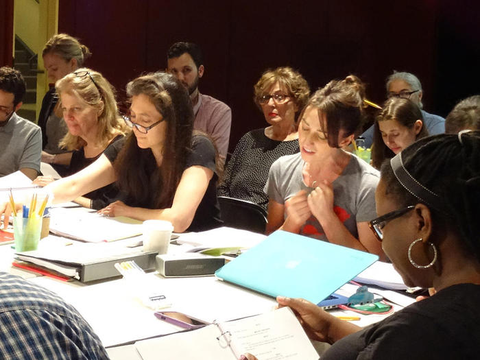Diane Paulus directs a read-through of "Waitress" in Boston