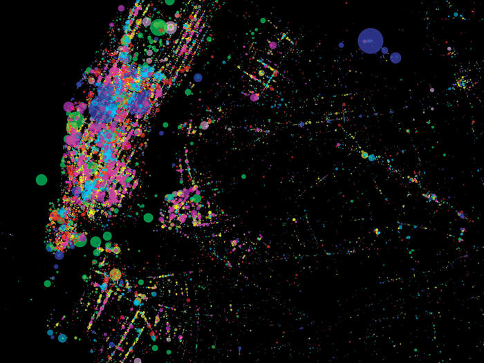 Data visualization of social media user activity in New York City