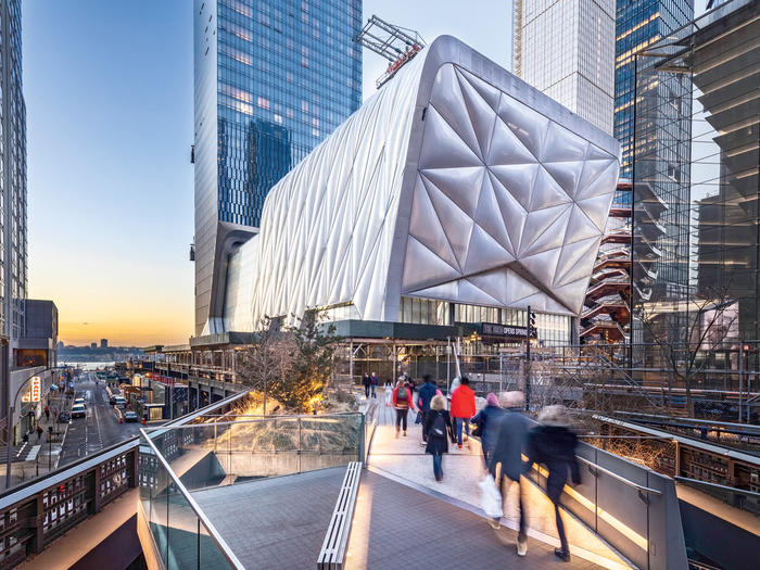 Exterior of The Shed in Hudson Yards, seen from the High Line