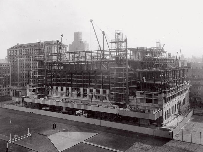 Construction of Butler Library in 1932