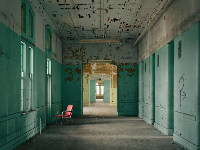 Photo by Christopher Payne of a patient ward in Buffalo State Hospital