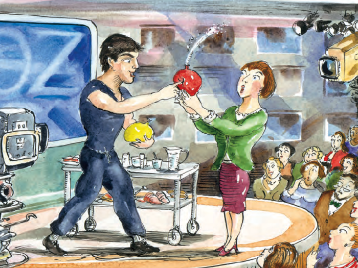 Illustration of taping of the Dr. Oz show