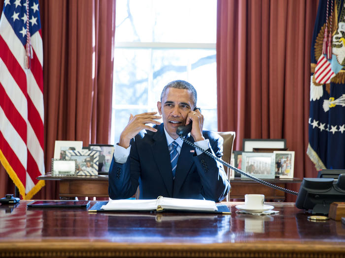 President Obama in the Oval Office in 2016