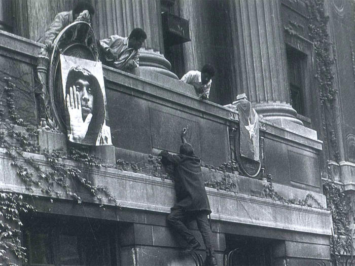 Photo from Columbia campus 1968 protest