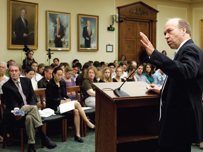 James Hansen addressing a congressional global warming committee