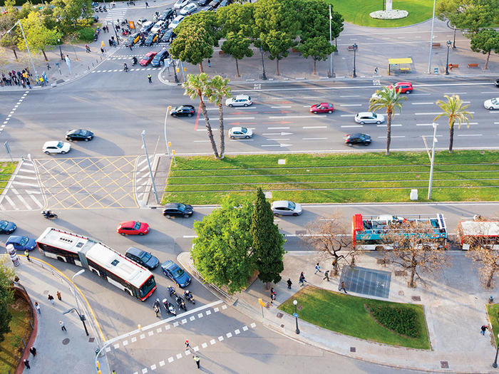 Placa de Pius XII, Barcelona; photo by VvoeVale/Getty Images Plus