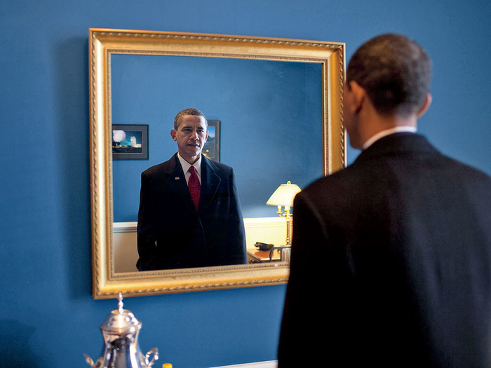 President-elect Barack Obama prepares to take the oath of office in January 2009