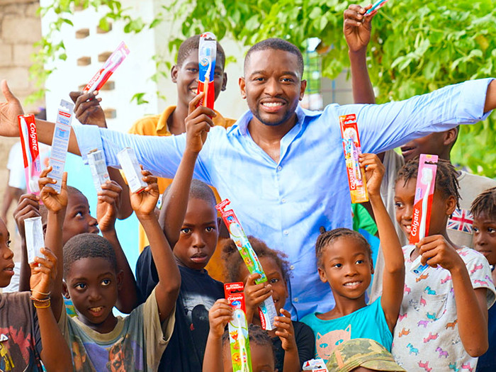 Jean Paul Laurent, founder and CEO of Unspoken Smiles, in Haiti in 2021