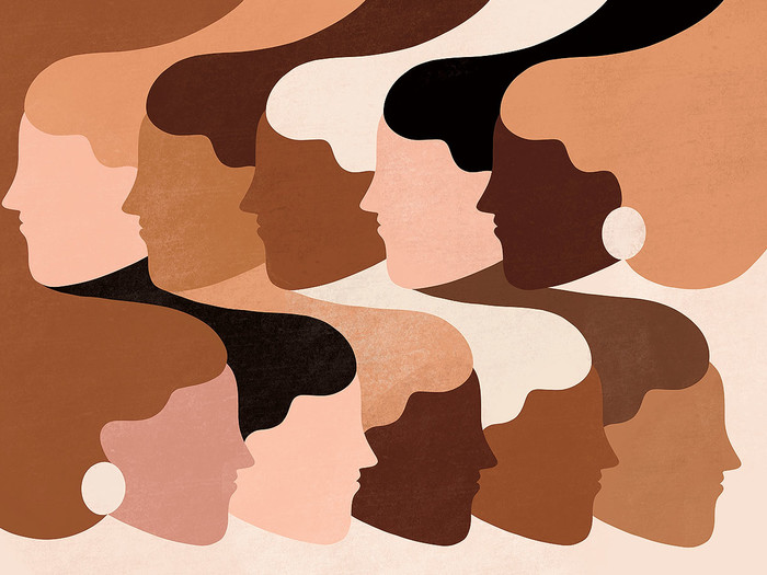 Conceptual illustration by Maggie Stephenson of racial bias