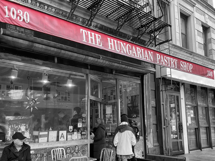 the Hungarian Pastry Shop in Morningside Heights